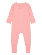 Nightsuit Ls Pyjama Sie Jumpsuit Haalari Pink Minymo