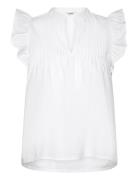 Gemala-M Tops Blouses Sleeveless White MbyM