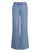 Linen Wide-Leg Pant Bottoms Trousers Wide Leg Blue Lauren Ralph Lauren