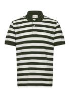 Stripe Ss Pique Polo Tops Polos Short-sleeved Green GANT