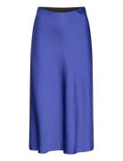 Yaspastella Hw Midi Skirt - Noos Polvipituinen Hame Blue YAS