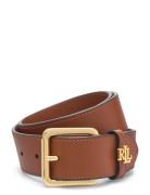 Logo-Keeper Leather Belt Vyö Brown Lauren Ralph Lauren