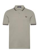 Twin Tipped Fp Shirt Tops Polos Short-sleeved Grey Fred Perry