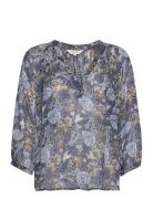 Erdonaepw Bl Tops Blouses Long-sleeved Blue Part Two