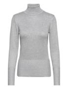 Sc-Dollie Tops Knitwear Turtleneck Grey Soyaconcept