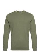 Slhberg Crew Neck Noos Tops Knitwear Round Necks Khaki Green Selected ...