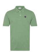 Basic Badge Polo - Gots/Vegan Tops Polos Short-sleeved Green Knowledge...