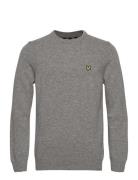 Crew Neck Lambswool Blend Jumper Tops Knitwear Round Necks Grey Lyle &...