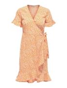 Onlolivia S/S Wrap Dress Wvn Noos Lyhyt Mekko Orange ONLY