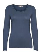 Long Sleeve T-Shirt Tops T-shirts & Tops Long-sleeved Navy Noa Noa