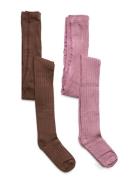 Stocking - Bamboo Rib Sukkahousut Multi/patterned Minymo