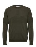 Slhmaine Ls Knit Crew Neck W Tops Knitwear Round Necks Green Selected ...