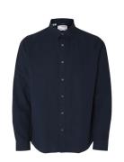 Slhregnew-Linen Shirt Ls Classic Tops Shirts Casual Navy Selected Homm...
