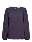 Frey Bl 1 Tops Blouses Long-sleeved Navy Fransa