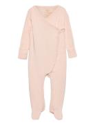 Rib Jersey Full Body Crossover Pyjama Sie Jumpsuit Haalari Pink Copenh...