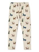 Marie Printed Leggings Bottoms Leggings Cream Liewood