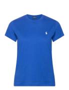 40/1 Cotton Jersey-Ssl-Tsh Tops T-shirts & Tops Short-sleeved Blue Pol...