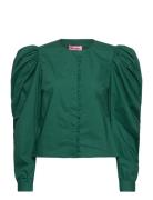 Beri Tops Blouses Long-sleeved Green Custommade