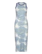 Lola Printed Dress Polvipituinen Mekko Blue Wood Wood