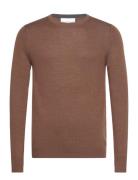 Bs Jupiter Regular Fit Knitwear Tops Knitwear Round Necks Brown Bruun ...