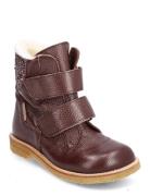 Boots - Flat - With Velcro Talvikengät Tarroilla Burgundy ANGULUS