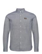 Cotton Workwear Ls Shirt Tops Shirts Casual Blue Superdry