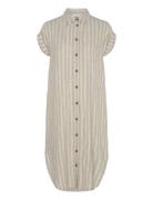 Byfalakka Ss Shirt Dress - Polvipituinen Mekko Beige B.young