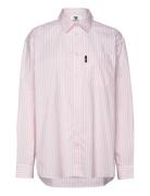 Wwday Striped Shirt Tops Shirts Casual Pink Double A By Wood Wood