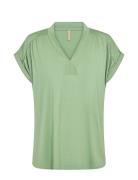 Sc-Marica Tops T-shirts & Tops Short-sleeved Green Soyaconcept