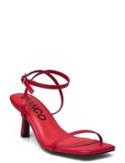 Bialulu Minimal Strap Sandal Faux Leather Korolliset Sandaalit Red Bia...