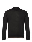 Perfino Tops Knitwear Round Necks Black BOSS