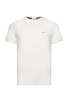 Contrast Logo Ss T-Shirt Tops T-shirts Short-sleeved White GANT