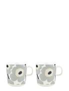 Unikko Mug 4 Dl 2 Pcs Home Tableware Cups & Mugs Coffee Cups Grey Mari...