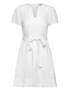 Zenya Linen Dress Lyhyt Mekko White Ella&il