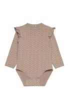 Bodystocking Bodies Long-sleeved Beige Sofie Schnoor Baby And Kids