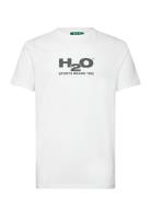 Logo Tee Tops T-shirts Short-sleeved White H2O