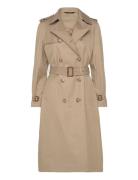 Belted Double-Breasted Trench Coat Trenssi Takki Beige Lauren Ralph La...