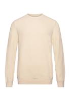 Tight Cotton Emil Knit Tops Knitwear Round Necks Cream Mads Nørgaard