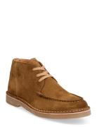 Slhriga New Suede Moc-Toe Chukka B Desert-kengät Nauhakengät Brown Sel...