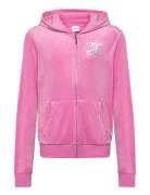 Juicy Velour Zip Through Hoodie Tops Sweat-shirts & Hoodies Hoodies Pi...