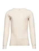 Nkfkab Ls Slim Top Tops T-shirts Long-sleeved T-shirts Beige Name It