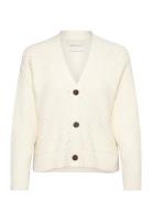 Texture Knit Cardigan Tops Knitwear Cardigans Cream GANT