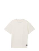 Over Printed T-Shirt Tops T-shirts Short-sleeved White Tom Tailor