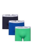 Classic Stretch-Cotton Trunk 3-Pack Bokserit Blue Polo Ralph Lauren