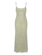 Nadira Burnout Maxi Dress Maksimekko Juhlamekko Green Bardot