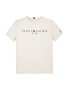 U Essential Tee S/S Tops T-shirts Short-sleeved White Tommy Hilfiger