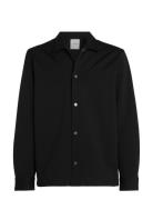 Comfort Knit Overshirt Tops Overshirts Black Calvin Klein