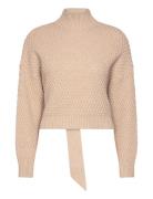 Mathilde Bow Knit Top Tops Knitwear Jumpers Beige NORR