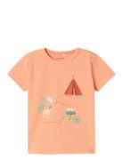 Nbmhico Ss Top Box Tops T-shirts Short-sleeved Orange Name It