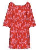 Yasbillie 3/4 Bow Mini Dress Lyhyt Mekko Red YAS